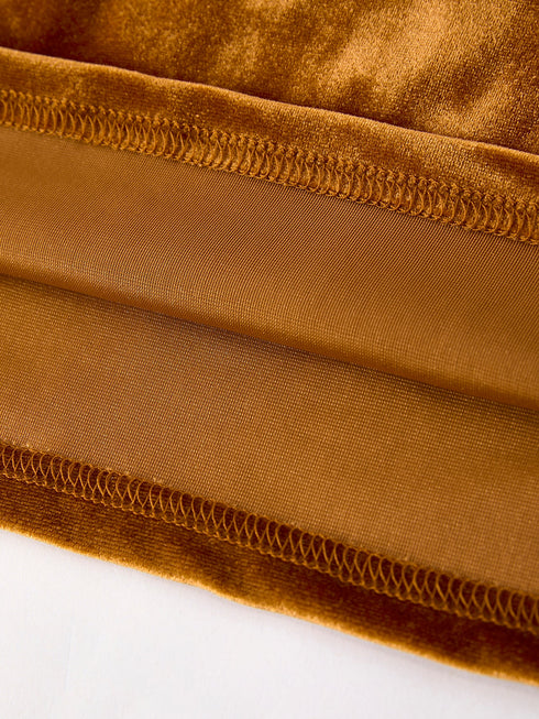 autumn-brown-velvet-girls-dress Rylee Faith Designs - Sophia's Style-5